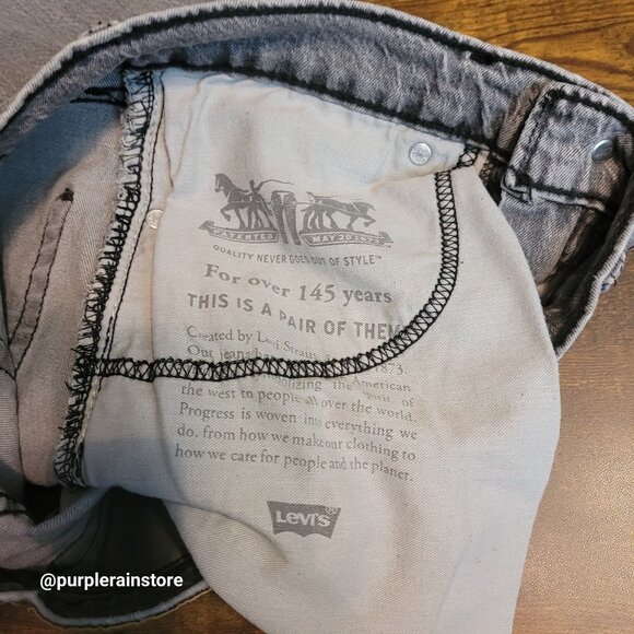 Levi's Jeans 31x32 Measures 31x31 Straight 505 Stretch Gray Denim Western - Picture 4 of 12